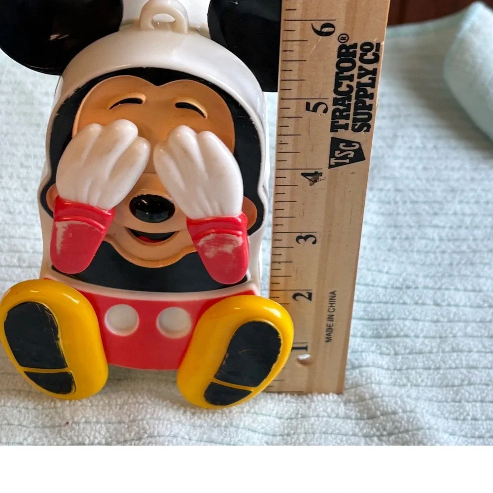 Vintage Illco Mickey Mouse Musical Peekaboo Toy Disney Nursery Decor Hong Kong